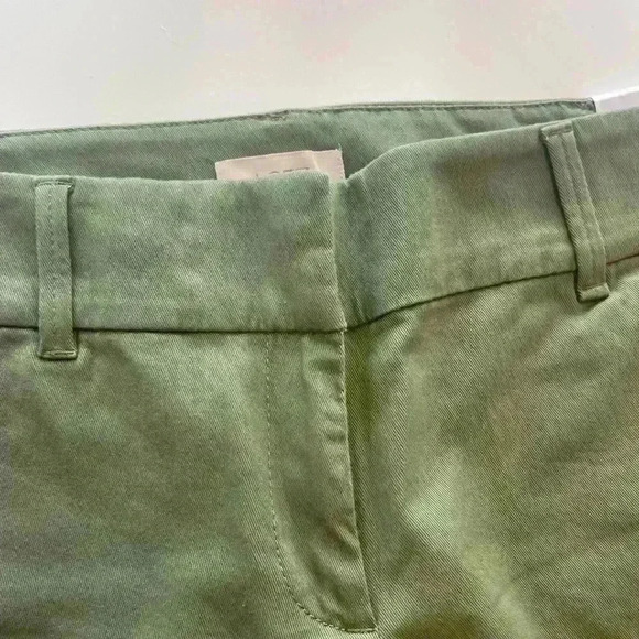 NWT Loft Modern Chino Crop army green with orange stripe size 2 - Picture 4 of 7